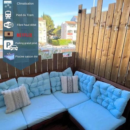 モンペリエJoli T2/ Tram/ Clim/ Parking/ Wifi/ Piscineアパートメント エクステリア 写真